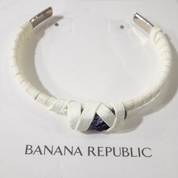 Banana republic Sueded Agate stone CUff Bracelet - Picture 2 of 5